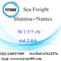 Shantou Port LCL Konsolidierung nach Nantes